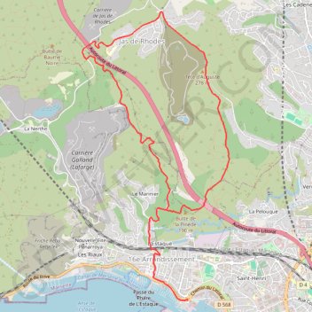 Itinéraire La tête d'Auguste - Marseille, distance, dénivelé, altitude, carte, profil, trace GPS