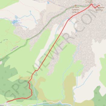 Itinéraire Le Taillefer, distance, dénivelé, altitude, carte, profil, trace GPS