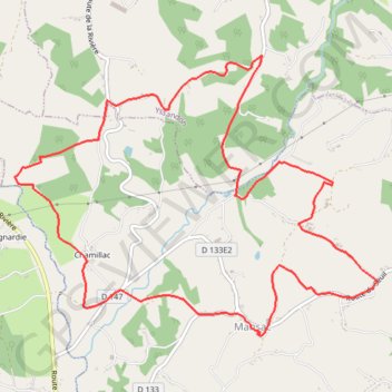 Itinéraire Mansac - Les Trépadours, distance, dénivelé, altitude, carte, profil, trace GPS