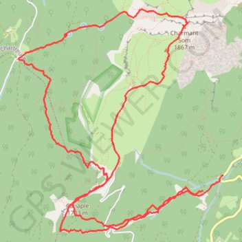 Itinéraire Boucle charmant som NW, distance, dénivelé, altitude, carte, profil, trace GPS