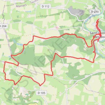 Itinéraire Alpes Mancelles - Le Bois de Chamasson, distance, dénivelé, altitude, carte, profil, trace GPS
