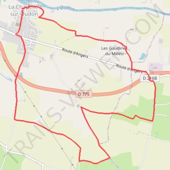 Itinéraire Circuit de la Chapelle-sur-Oudon, distance, dénivelé, altitude, carte, profil, trace GPS