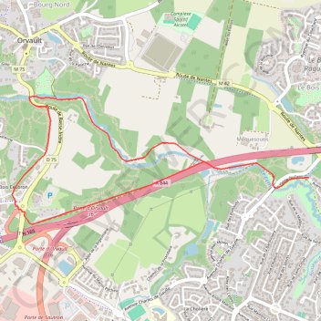 Itinéraire Le Cens - D'Orvault, distance, dénivelé, altitude, carte, profil, trace GPS