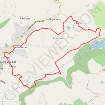 Itinéraire Randonnée entre Lot et Garonne, distance, dénivelé, altitude, carte, profil, trace GPS