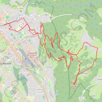 Itinéraire Bauges - Mont Saint-Michel - La Miat, distance, dénivelé, altitude, carte, profil, trace GPS