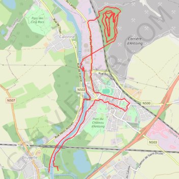Itinéraire Marche des carrières, distance, dénivelé, altitude, carte, profil, trace GPS