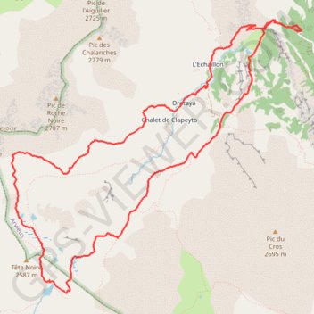 Itinéraire Arvieux Randonnée, distance, dénivelé, altitude, carte, profil, trace GPS