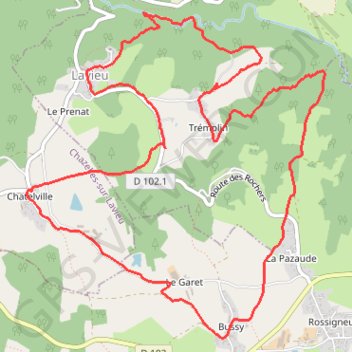 Itinéraire Marche de Lavieu, distance, dénivelé, altitude, carte, profil, trace GPS