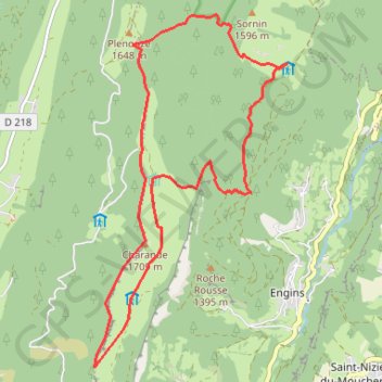 Itinéraire 11 La Molière moyen, distance, dénivelé, altitude, carte, profil, trace GPS