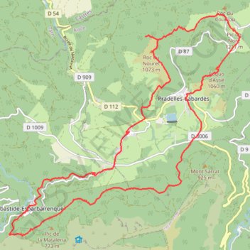 Itinéraire Variante circuit Pic de Nouret et Pic de Nore, distance, dénivelé, altitude, carte, profil, trace GPS