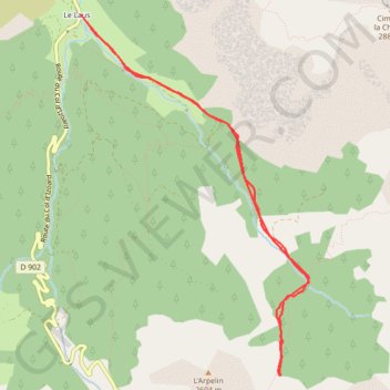 Itinéraire Cervieres, distance, dénivelé, altitude, carte, profil, trace GPS