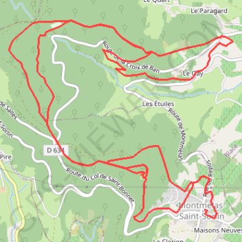 Itinéraire Circuit du coté du col du saint bonnet, distance, dénivelé, altitude, carte, profil, trace GPS
