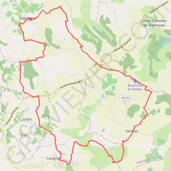 Itinéraire Dolmayrac / Laugnac, une grande randonnée dans les Serres - Pays de la vallée du Lot, distance, dénivelé, altitude, carte, profil, trace GPS