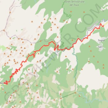 Itinéraire Corse ES 19 : BAVELLA - KAMIESCH, distance, dénivelé, altitude, carte, profil, trace GPS