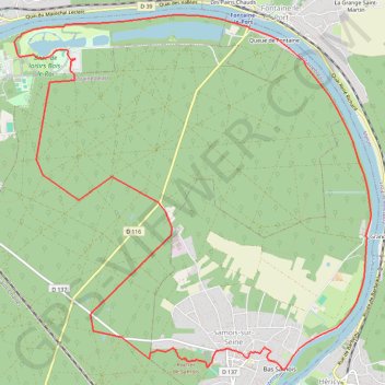 Itinéraire Fontaine le Port, distance, dénivelé, altitude, carte, profil, trace GPS