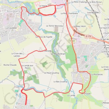 Itinéraire À côté de Chanteloup, distance, dénivelé, altitude, carte, profil, trace GPS