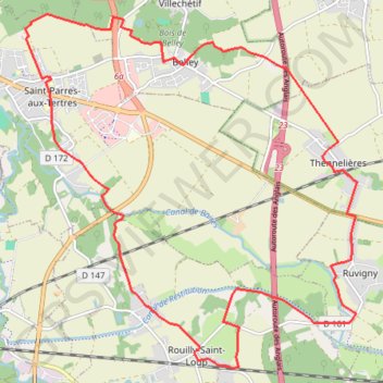 Itinéraire Saint Parres-aux-Tertres, distance, dénivelé, altitude, carte, profil, trace GPS