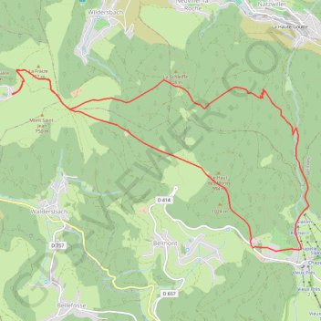Itinéraire Champ du Feu, distance, dénivelé, altitude, carte, profil, trace GPS