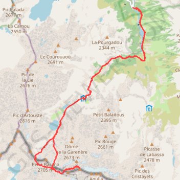 Itinéraire Balaïtous, distance, dénivelé, altitude, carte, profil, trace GPS