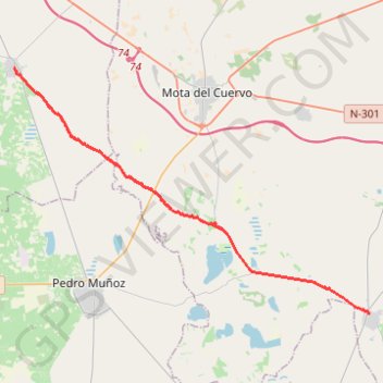 Itinéraire SE12-LasMesas-ElToboso, distance, dénivelé, altitude, carte, profil, trace GPS
