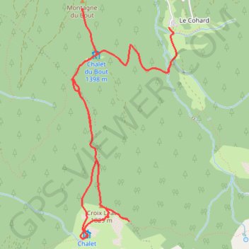 Itinéraire Croix du Léat, Pierre du Pin et Lac du Léat, distance, dénivelé, altitude, carte, profil, trace GPS