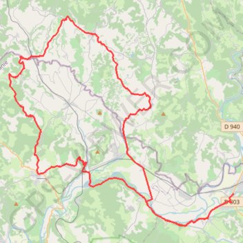 Itinéraire Bretenoux-collonges, distance, dénivelé, altitude, carte, profil, trace GPS