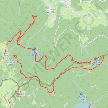 Itinéraire Les roches de Morteville, distance, dénivelé, altitude, carte, profil, trace GPS