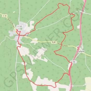 Itinéraire Autour d'Onesse et Laharie, distance, dénivelé, altitude, carte, profil, trace GPS