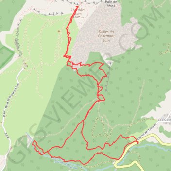Itinéraire Charmant Som (Chartreuse), distance, dénivelé, altitude, carte, profil, trace GPS