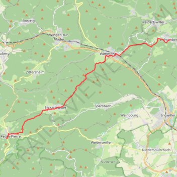 Itinéraire [Itinéraire] GR® 53 : étape 4 Lichtenberg à La Petite Pierre, distance, dénivelé, altitude, carte, profil, trace GPS