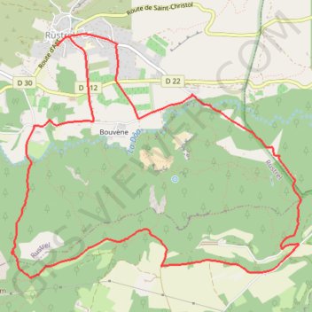 Itinéraire Colorado Provençal, distance, dénivelé, altitude, carte, profil, trace GPS