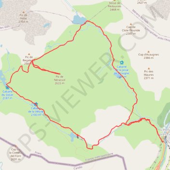 Itinéraire Tour et pic du Nérassol, distance, dénivelé, altitude, carte, profil, trace GPS