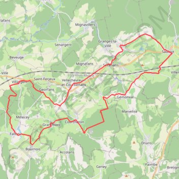 Itinéraire Circuit sur le chemin de Compostelle, distance, dénivelé, altitude, carte, profil, trace GPS