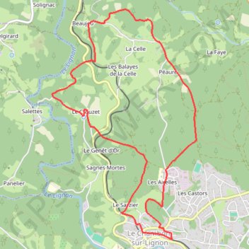 Itinéraire Le Bois de Peybroussou - Le Chambon-sur-Lignon, distance, dénivelé, altitude, carte, profil, trace GPS
