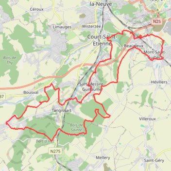 Itinéraire 35 km VTT Hayeffes 2024, distance, dénivelé, altitude, carte, profil, trace GPS