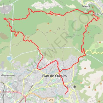 Itinéraire Grand tour du massif de l'Étoile, distance, dénivelé, altitude, carte, profil, trace GPS