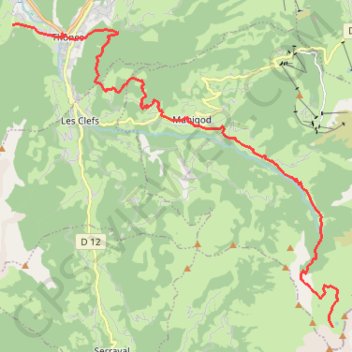Itinéraire D'Albertville à Thônes - Mont Charvin - Thônes, distance, dénivelé, altitude, carte, profil, trace GPS