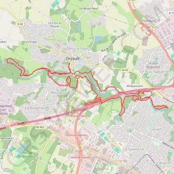 Itinéraire Orvault, distance, dénivelé, altitude, carte, profil, trace GPS