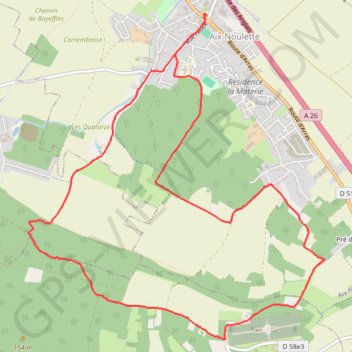 Itinéraire Randonnée Aix-Noulette - Notre-Dame-de-Lorette, distance, dénivelé, altitude, carte, profil, trace GPS