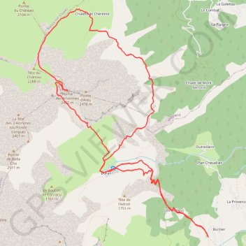 Itinéraire Pointe d'Areu, distance, dénivelé, altitude, carte, profil, trace GPS