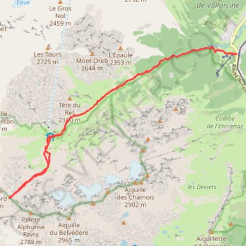 Itinéraire Col de Bérard, distance, dénivelé, altitude, carte, profil, trace GPS