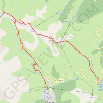 Itinéraire La Sestrière et les Sources du Verdon, distance, dénivelé, altitude, carte, profil, trace GPS