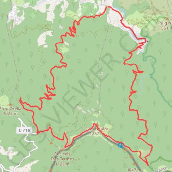 Itinéraire Une montée au Néoulous, distance, dénivelé, altitude, carte, profil, trace GPS