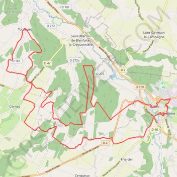 Itinéraire Rando Orbecquoises, distance, dénivelé, altitude, carte, profil, trace GPS