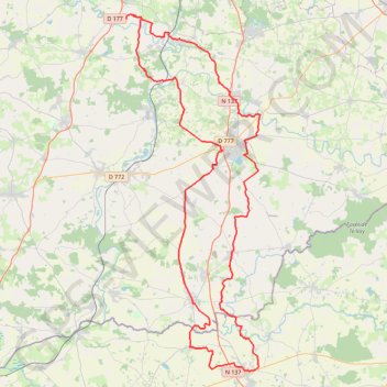 Itinéraire parcours 5 (99.39km), distance, dénivelé, altitude, carte, profil, trace GPS