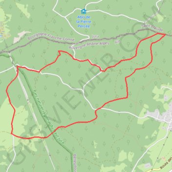 Itinéraire Echallon prairie Monument du maquis forêt de Belleydoux, distance, dénivelé, altitude, carte, profil, trace GPS