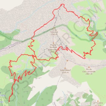 Itinéraire Tour du Pic du Tourond par les 3 cols (Écrins), distance, dénivelé, altitude, carte, profil, trace GPS