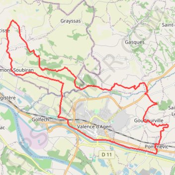 Itinéraire Les coteaux de Valence, distance, dénivelé, altitude, carte, profil, trace GPS
