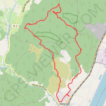Itinéraire Meysse par duranne, distance, dénivelé, altitude, carte, profil, trace GPS