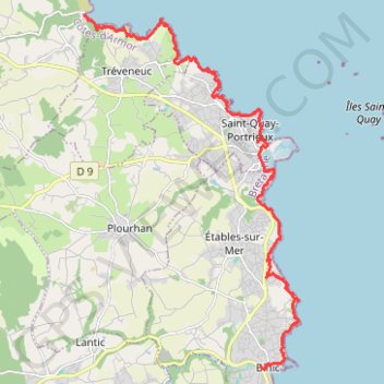 Itinéraire LE PALUS-BINIC, distance, dénivelé, altitude, carte, profil, trace GPS